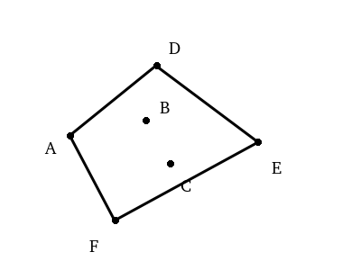 completed hull from A to D to E to F